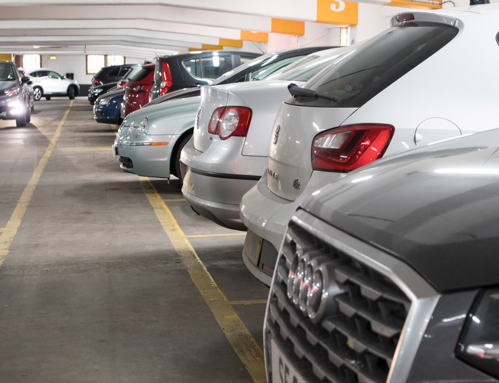 cars parked in car park