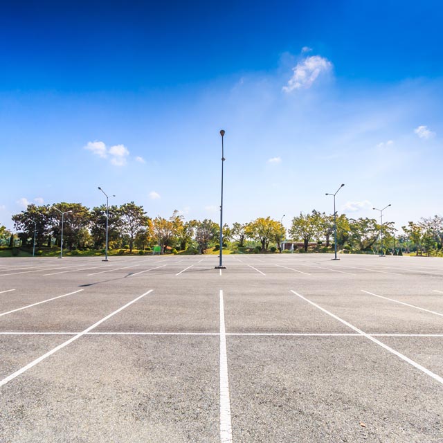 empty car park bays